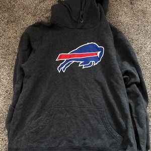 Men's Grey Hoodie with Buffalo Bills Logo